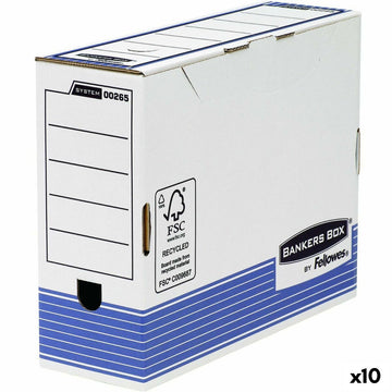Datei-Box Fellowes Blau Weiß A4 100 mm (10 Stück)