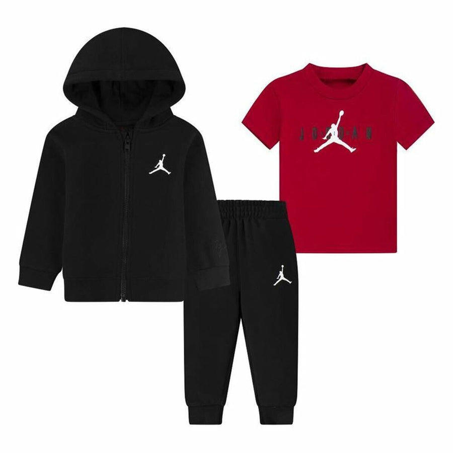 Baby-Sportset Jordan Essentials Fleeze Box Schwarz Rot