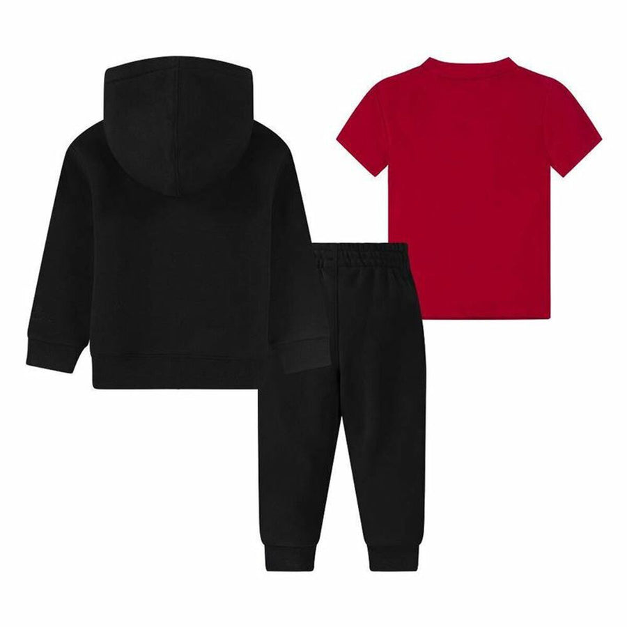 Baby-Sportset Jordan Essentials Fleeze Box Schwarz Rot