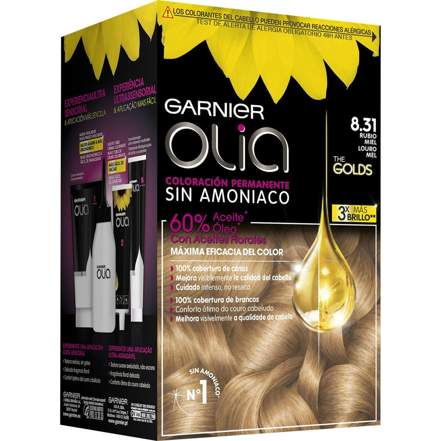 Amoniakfreie Färbung Olia Garnier 3600541235175 Honigblond