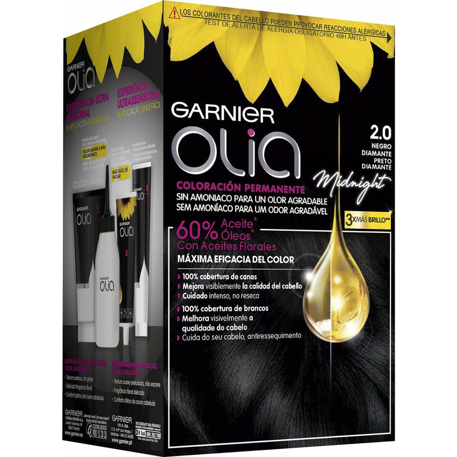 Dauerfärbung Garnier Olia Ohne Ammoniak Nº 2.0 Black Diamond