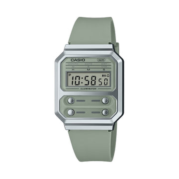 Unisex-Uhr Casio F100 TRIBUTE - SAGE GREEN (Ø 40 mm)