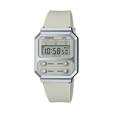 Unisex-Uhr Casio F100 TRIBUTE - CREAM WHITE (Ø 40 mm)