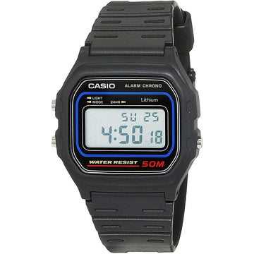 Unisex-Uhr Casio W-59-1VQES Schwarz Grau (Ø 34 mm) (Ø 35 mm)