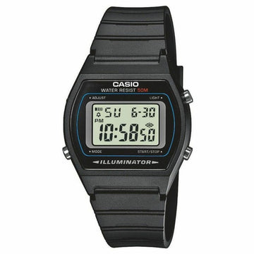 Unisex-Uhr Casio W-202-1AVEF Digital Schwarz