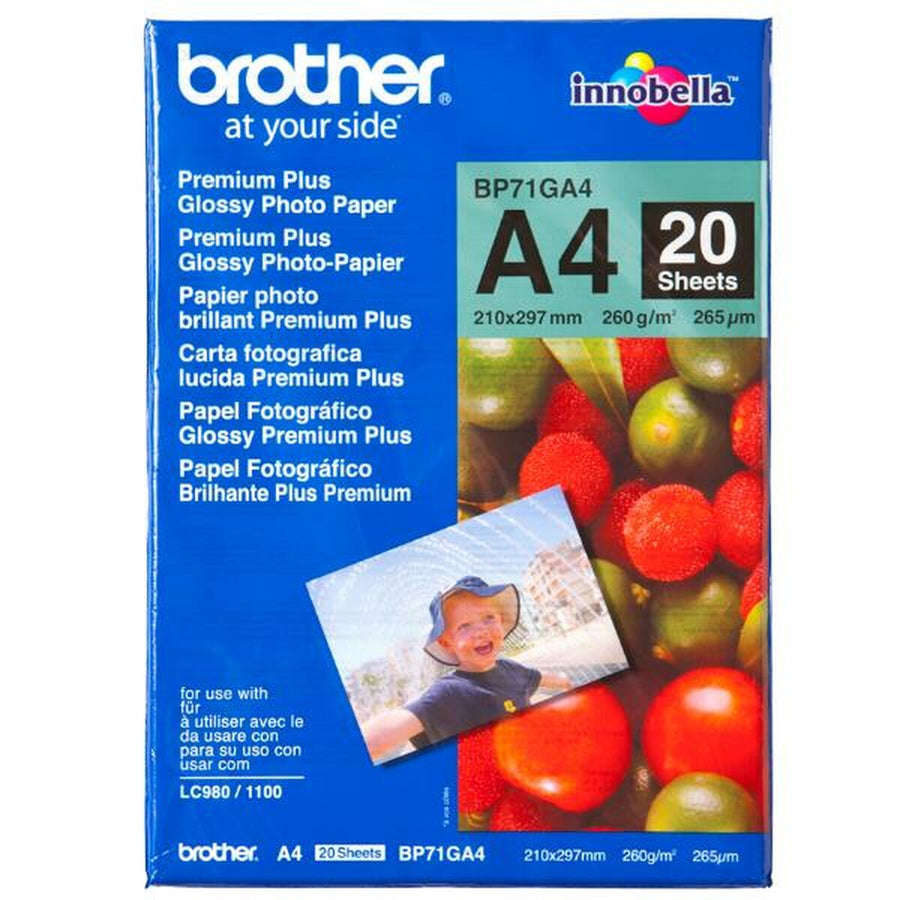 Glänzendes Photopapier Brother BP71GA4 A4