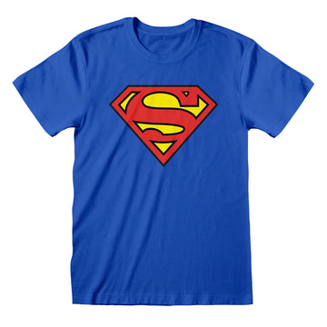Kurzarm-T-Shirt Superman Logo Blau Unisex