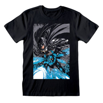Kurzarm-T-Shirt Batman Team Up Schwarz Unisex