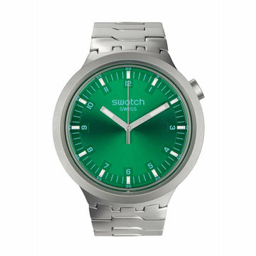 Unisex-Uhr Swatch SB07S101G grün Silberfarben