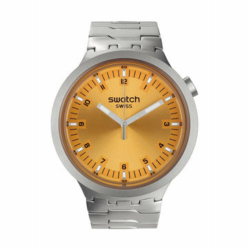 Unisex-Uhr Swatch SB07S103G Gelb Silberfarben