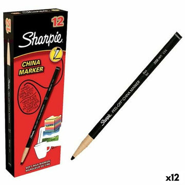 Marker Sharpie China Permanent Schwarz 12 Stücke (12 Stück) (1 Stück)