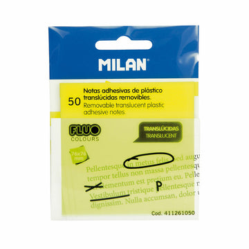 Haftnotizen Milan 411261050 Fluor 76 x 76 mm Durchsichtiges