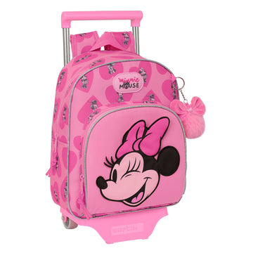 Schulrucksack mit Rädern Minnie Mouse Loving Rosa 28 x 34 x 10 cm