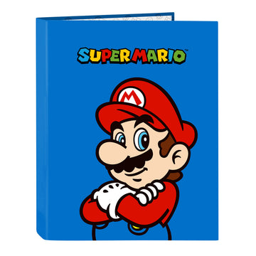 Ringbuch Super Mario Play Blau Rot A4 26.5 x 33 x 4 cm