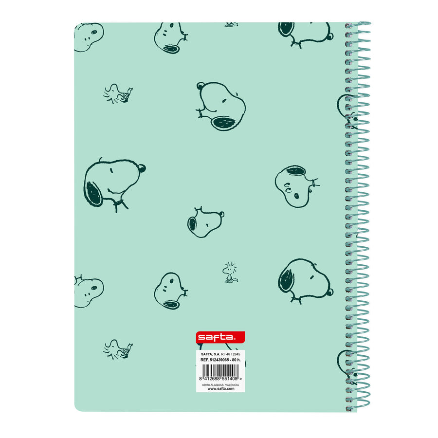 Notizbuch Snoopy Groovy grün A5 80 Blatt