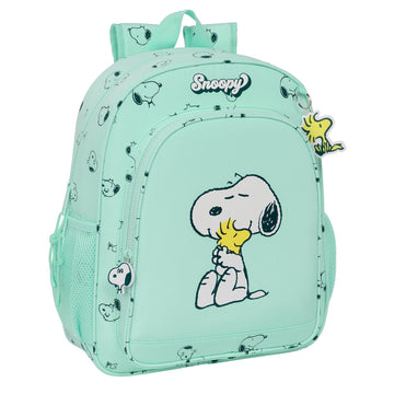 Schulrucksack Snoopy Groovy grün 32 X 38 X 12 cm