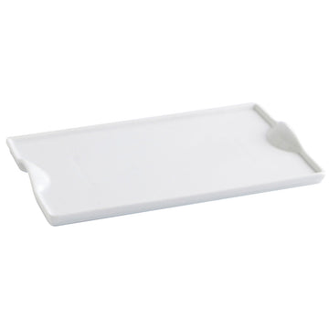 Tablett für Snacks Quid Gastro Fun Weiß aus Keramik 25,5 x 15,5 cm (6 Stück) (Pack 6x)