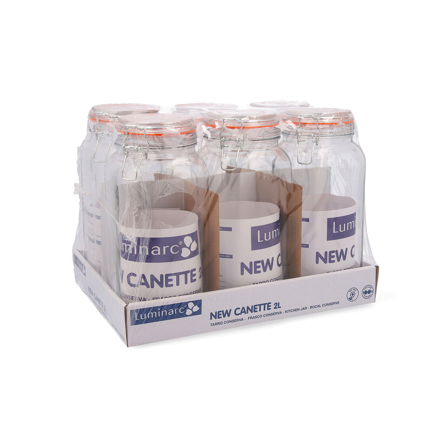 Glasgefäß Quid New Canette Durchsichtig Glas 2 L (Pack 6x)