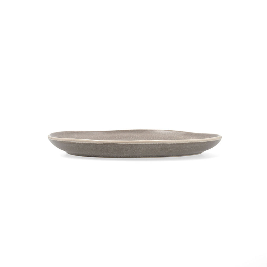 Flacher Teller Bidasoa Gio gelegentlich Grau aus Keramik 20 cm (6 Stück)