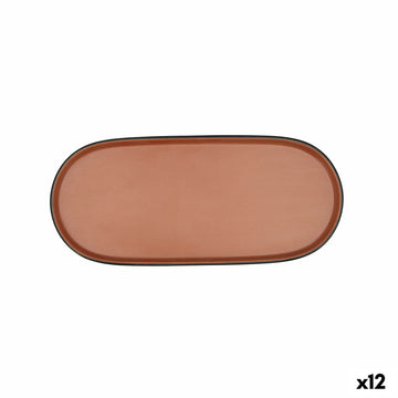 Tablett für Snacks Bidasoa Gio Braun Kunststoff 28 x 12 cm (12 Stück)