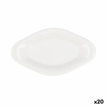 Tablett für Snacks Quid Select Weiß Kunststoff 17 x 9,5 x 2 cm (20 Stück)
