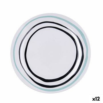 Flacher Teller Bidasoa Zigzag Bunt aus Keramik Ø 26,5 cm (12 Stück)