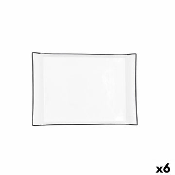 Tablett für Snacks Quid Gastro Weiß aus Keramik 26 x 18 cm (6 Stück)