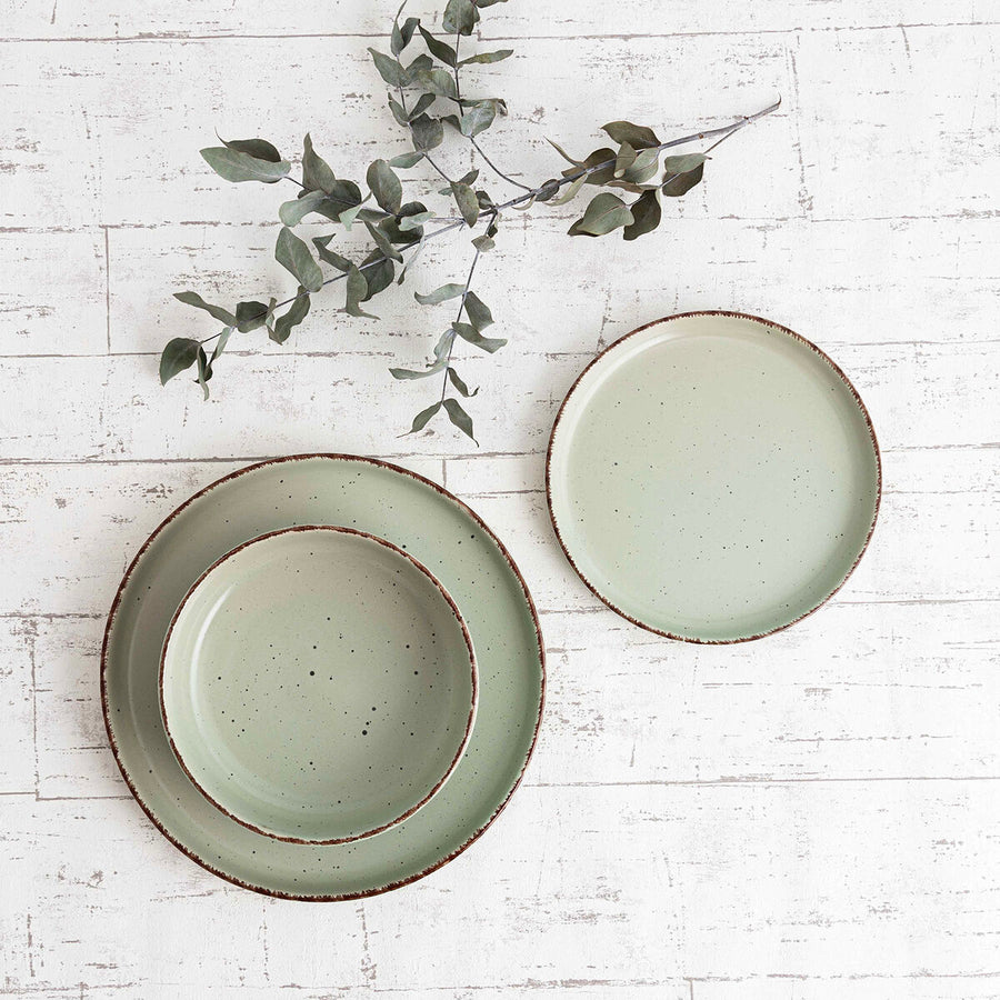 Geschirr-Set Quid Duna grün aus Keramik 12 Stücke