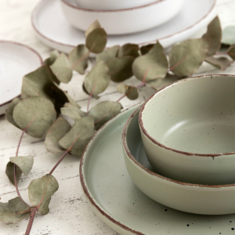 Geschirr-Set Quid Duna grün aus Keramik 12 Stücke