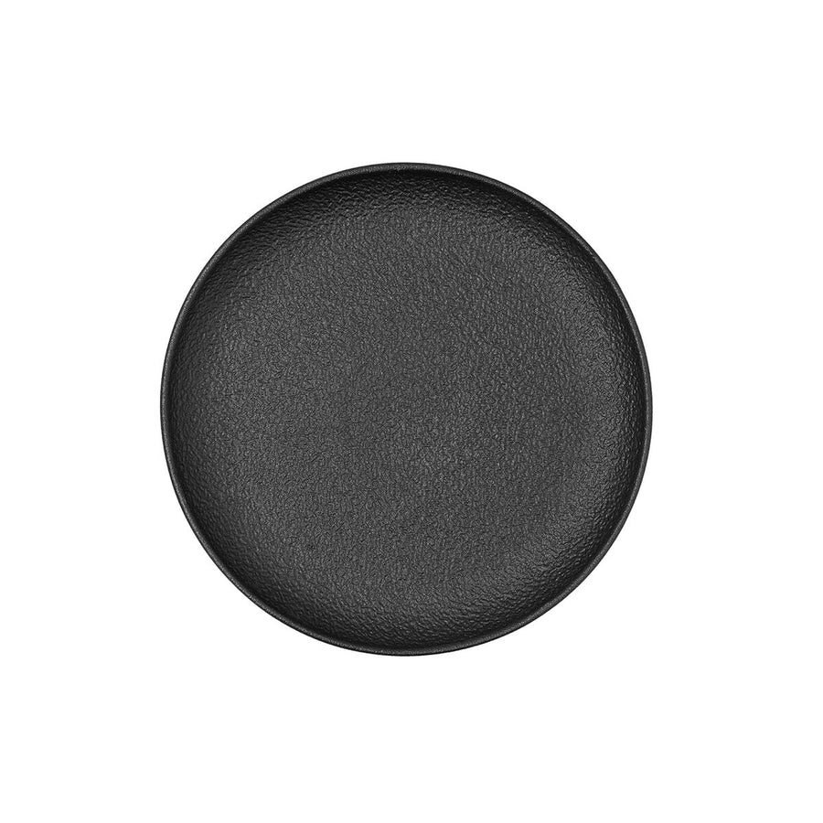 Flacher Teller Bidasoa Fosil Schwarz aus Keramik 21,3 x 21,2 x 2,2 cm (8 Stück)