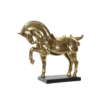 Deko-Figur DKD Home Decor 29 x 9 x 25 cm Pferd Schwarz Gold