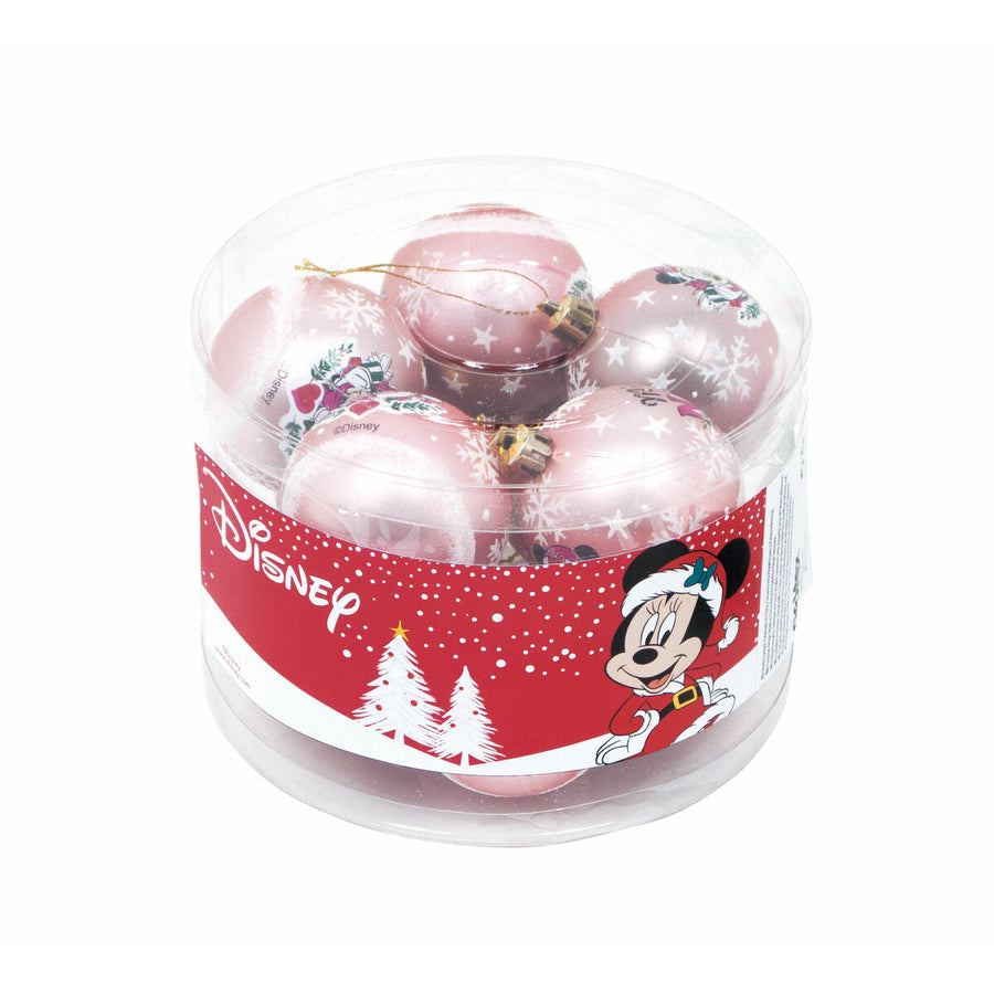 Weihnachtsbaumkugel Minnie Mouse Lucky 10 Stück Rosa Kunststoff (Ø 6 cm)