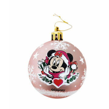Weihnachtsbaumkugel Minnie Mouse Lucky 10 Stück Rosa Kunststoff (Ø 6 cm)