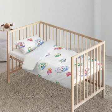 Bettbezug für Babybett Peppa Pig Time bed 115 x 145 cm