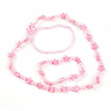 Halskette und Armbänder Set Inca    Rosa Für Kinder