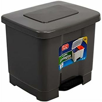 Mülleimer mit Pedal Plastic Forte 1126522 Schwarz Kunststoff 30 L