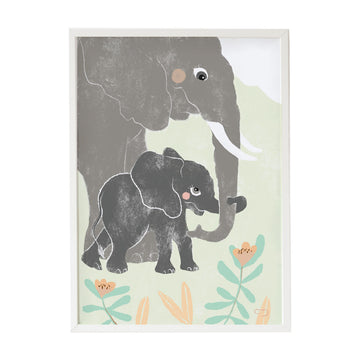 Bild Crochetts Bunt Holz MDF 33 x 43 x 2 cm Elefant