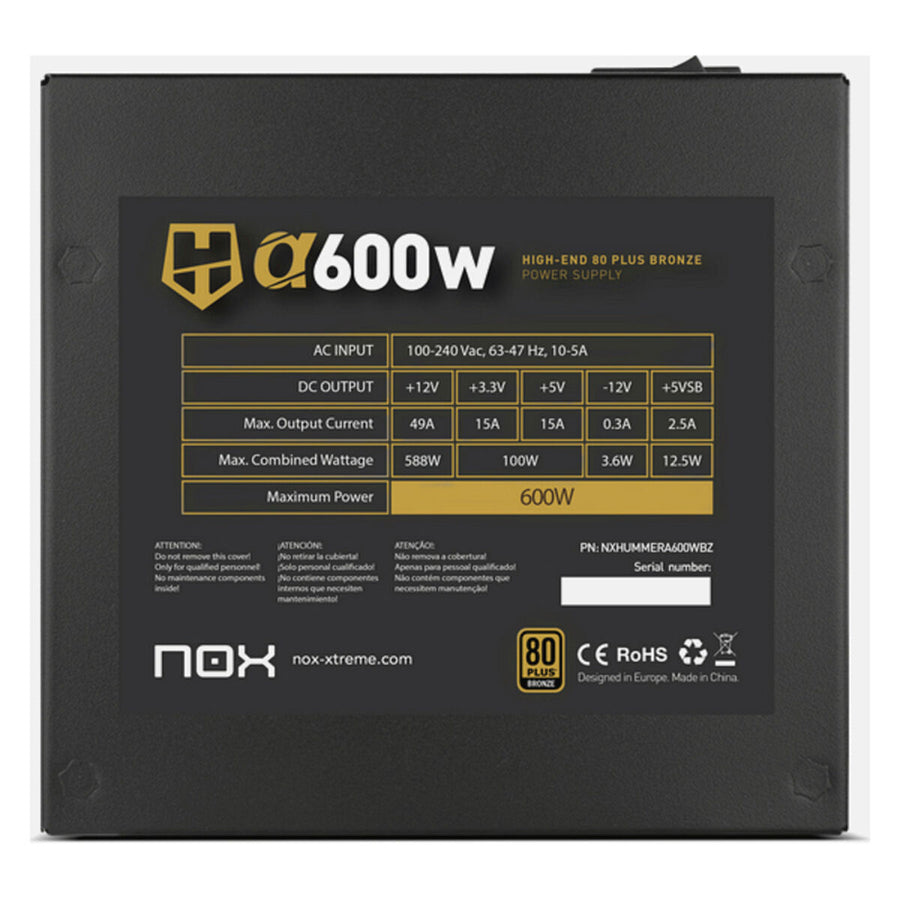 Stromquelle Nox NXHUMMERA600WBZ 600 W 600 W