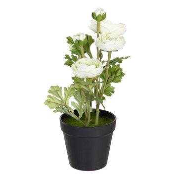 Dekorationspflanze Polyester Polyäthylen Eisen Blume 12,5 x 12,5 x 37 cm
