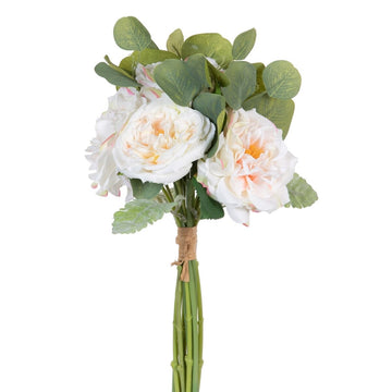 Strauss Weiß grün Rosen 20 x 23 x 41 cm
