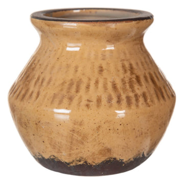Vase Braun aus Keramik 15,5 x 15,5 x 15 cm