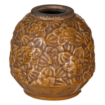 Vase Braun aus Keramik 16,5 x 16,5 x 16 cm