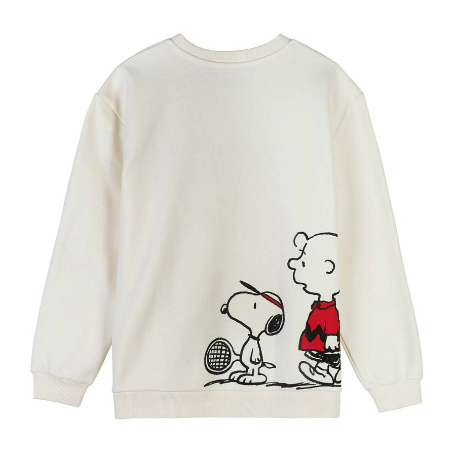 Damen Sweater ohne Kapuze Snoopy Beige