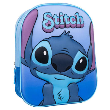 Schulrucksack 3D Stitch Blau 25 x 31 x 10 cm