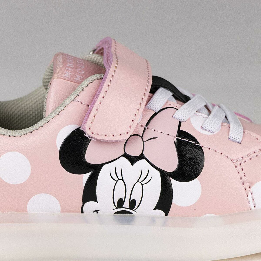 Turnschuhe mit LED Minnie Mouse Velcro Rosa