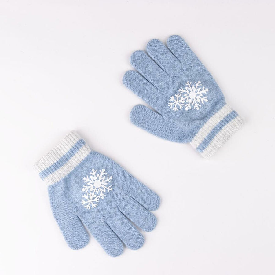 Mütze und Handschuhe Frozen 2 Stücke Blau