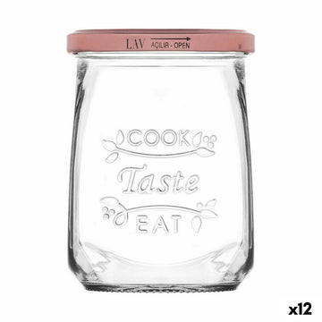 Transparentes Glasgefäß Inde Tasty 550 ml mit Deckel (12 Stück)