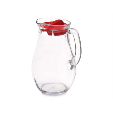 Kanne Bistro Rot Durchsichtig Glas Kunststoff 1 L