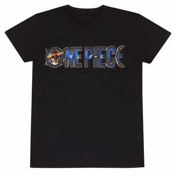 Unisex Kurzarm-T-Shirt One Piece Schwarz