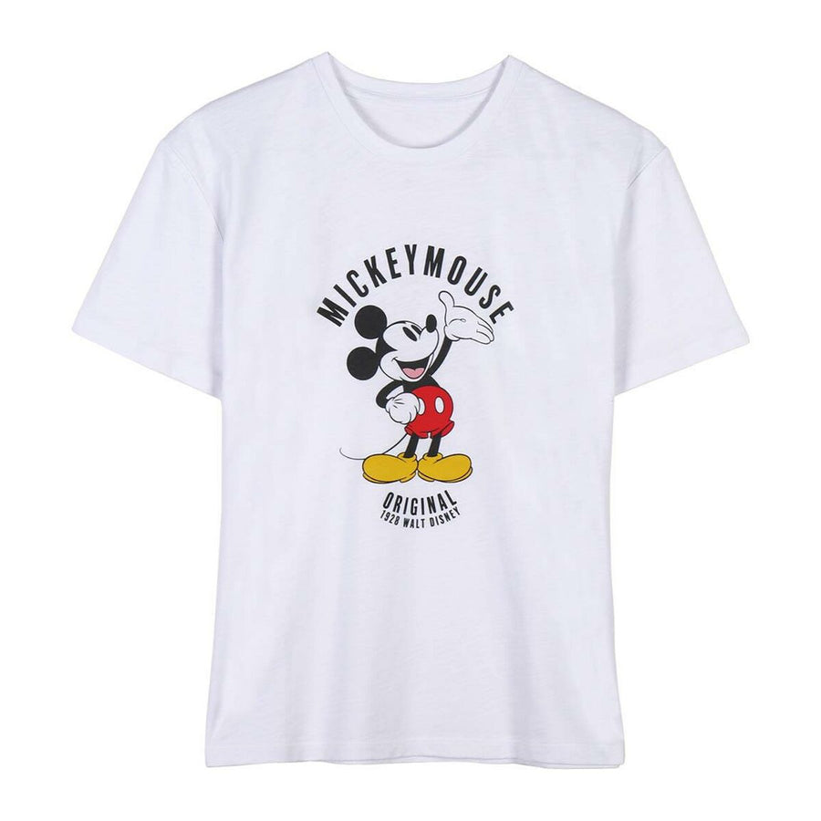 Damen Kurzarm-T-Shirt Mickey Mouse Weiß